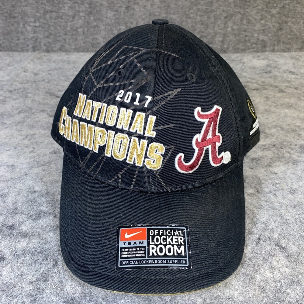NWOT Nike Alabama Crimson Tide 2017 Official Football National Champions Hat Cap